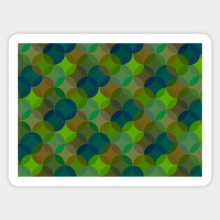 Interlocking Circles - Green Sticker